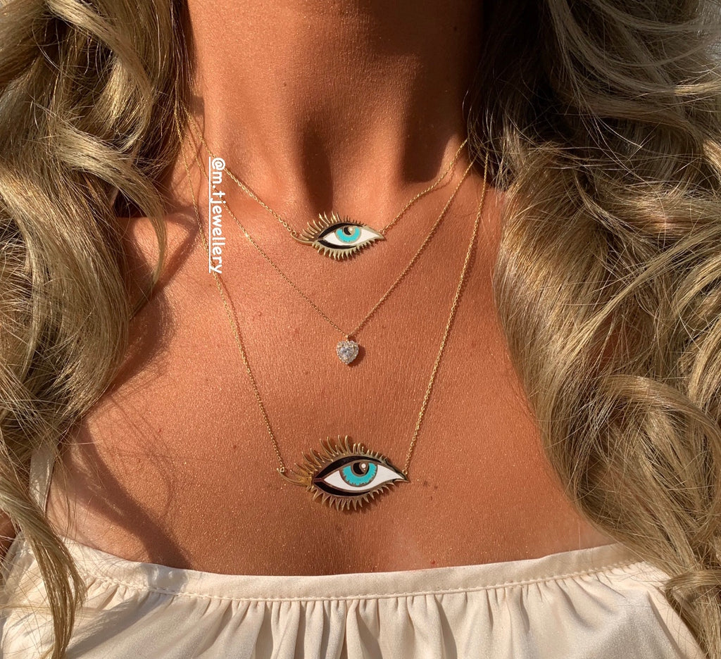 THE TIFFANY EYE WITH LASHES NECKLACE