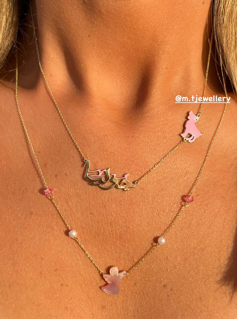 PINK ANGEL OPAL NECKLACE
