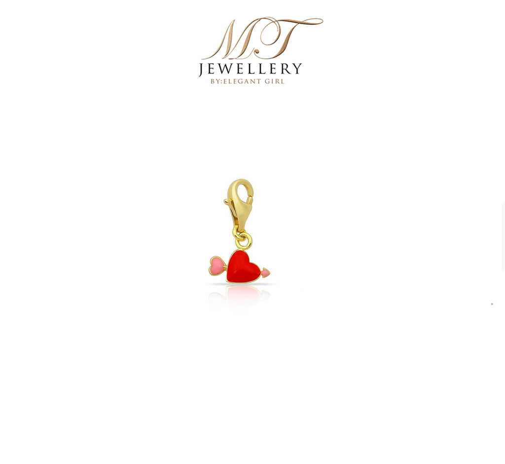 RED HEART LOVE CHARM IN 18 K GOLD